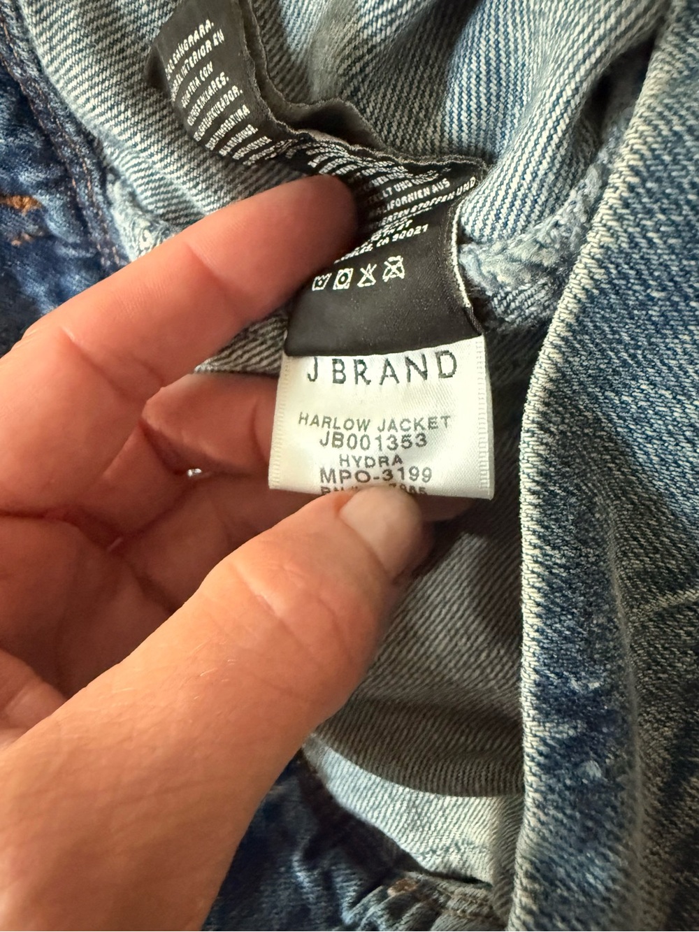 J Brand Harlow Denim Jacket Hydra Wash Blue Stretch Trucker Utility Size S - Picture 7 of 9